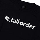 Tall Order Font Kids T-Shirt - Black With White Print | BMX