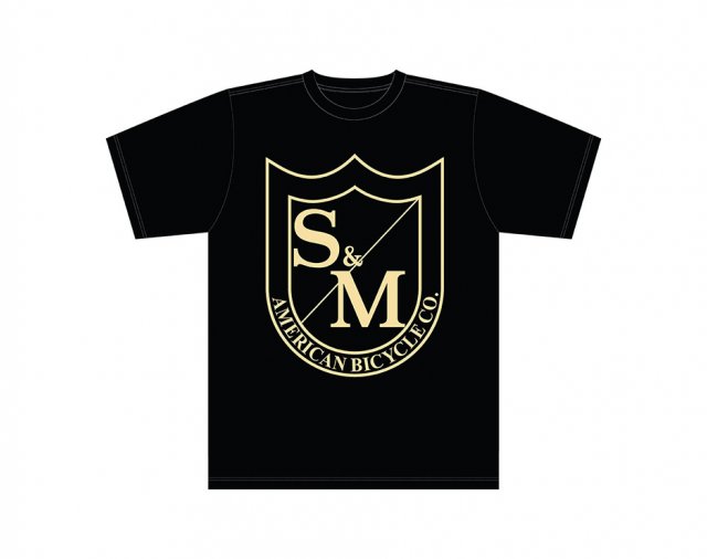 S&M Big Shield T-Shirt Cream on Black
